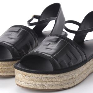Fendi Nappa FF Espadrilles 38.5